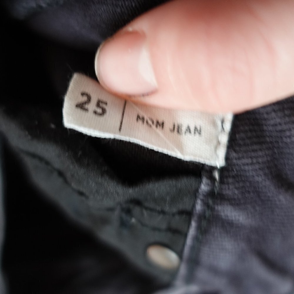 pacsun Mom Jean Straight Leg Faded Black Gray Women's 25 - Picture 4 of 12